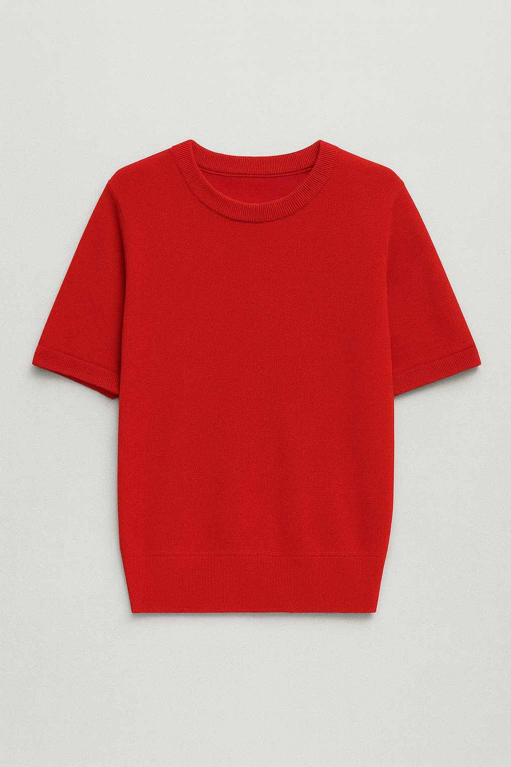 Short Sleeve Basic Knit Top