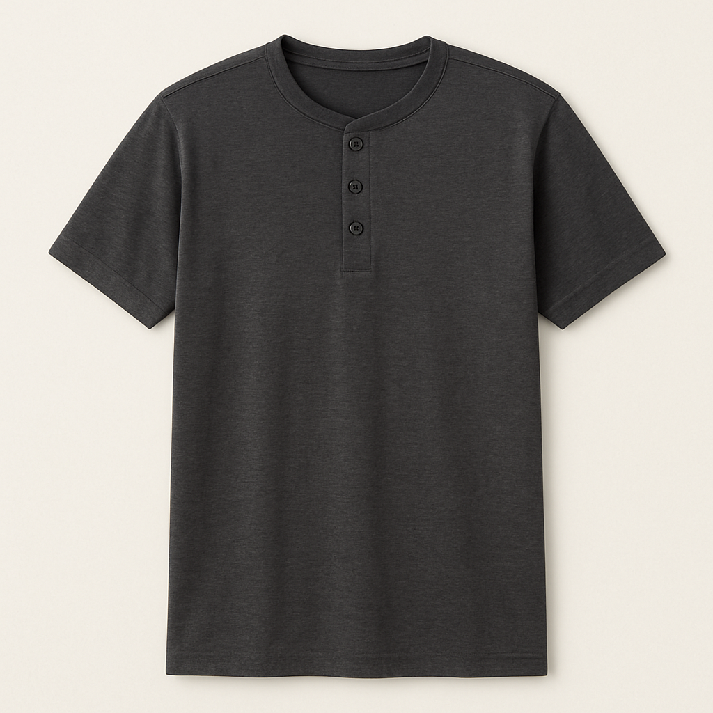 Button Neck T-Shirt