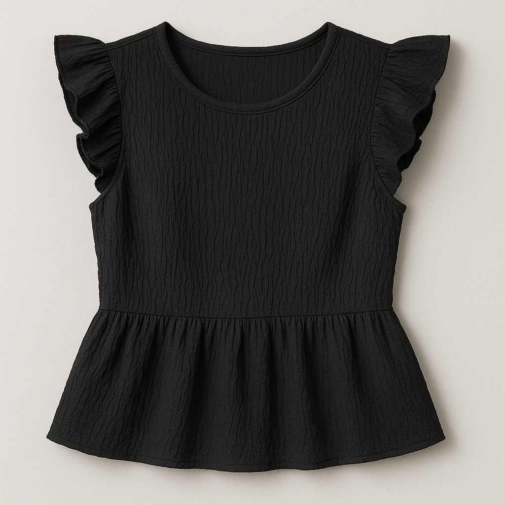 Ruffled Textured Top
